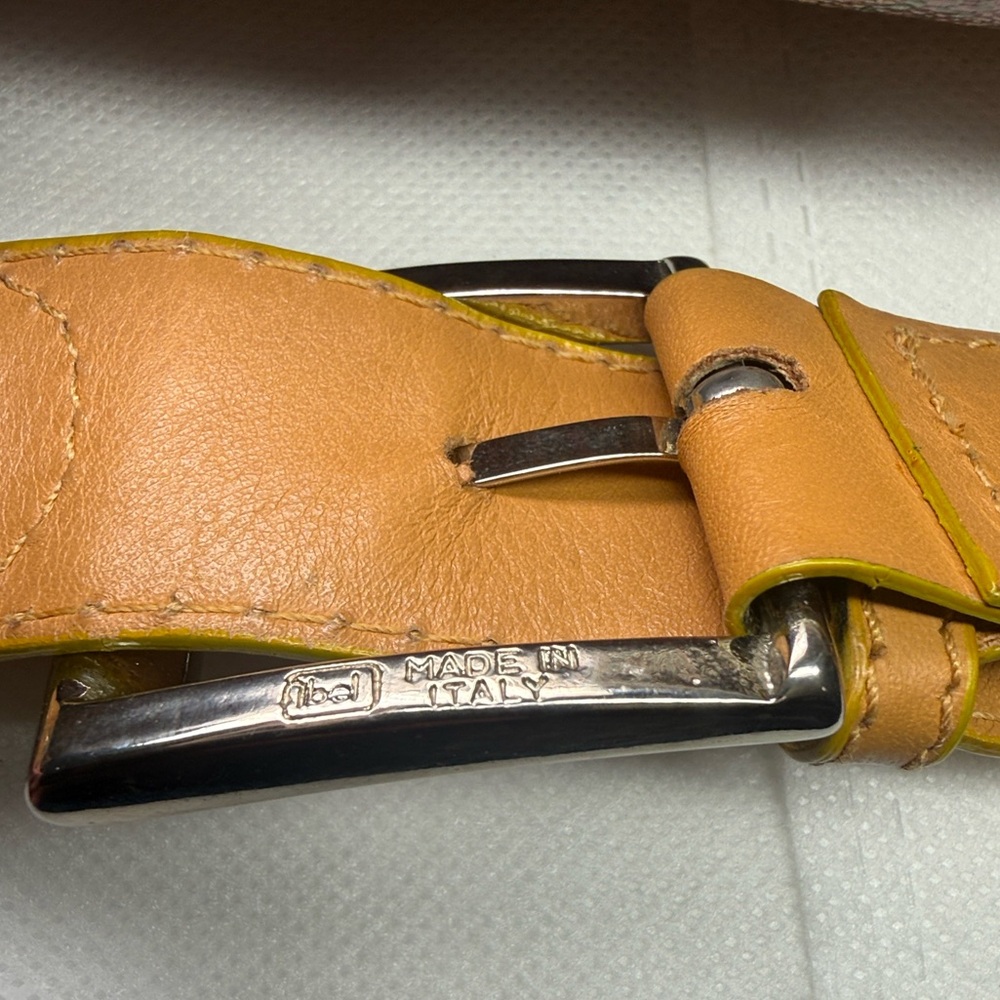 Vintage Etro Paisley Leather Lime Green Trim Purple Interior Silver Hardware EUC - Picture 6 of 13